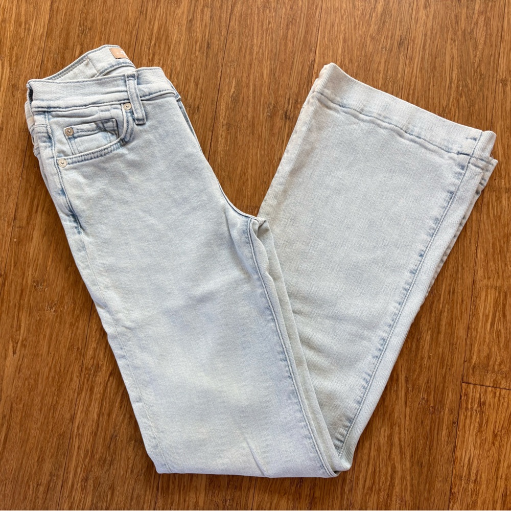 7 For All Mankind Light Blue Flare Jeans (Tailorless Dojo)